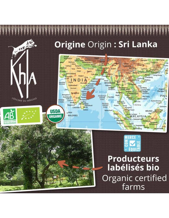 Khla - L'épicerie du Mékong - Wholesale Dried Spice - Ceylon cinnamon stick - Organic - 20g - Jar2