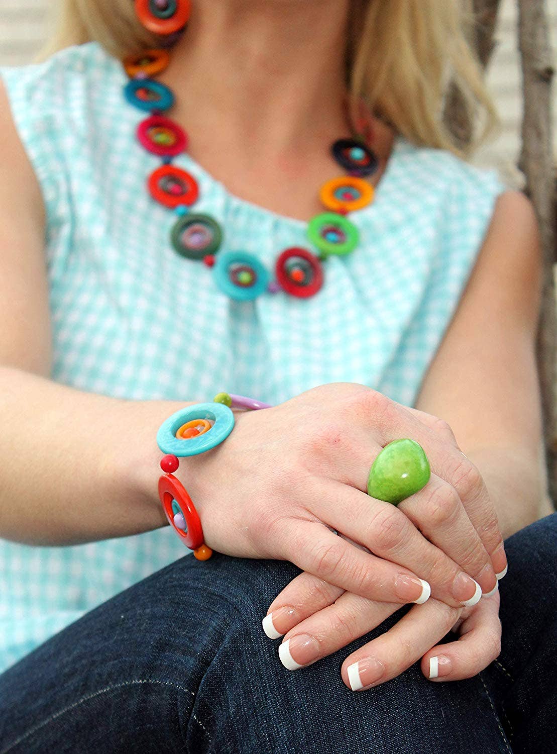 Muichic Natural Jewelry – Engroshandel Perlearmbånd – Cirkler Tagua Armbånd Håndlavet Fairtrade Let7