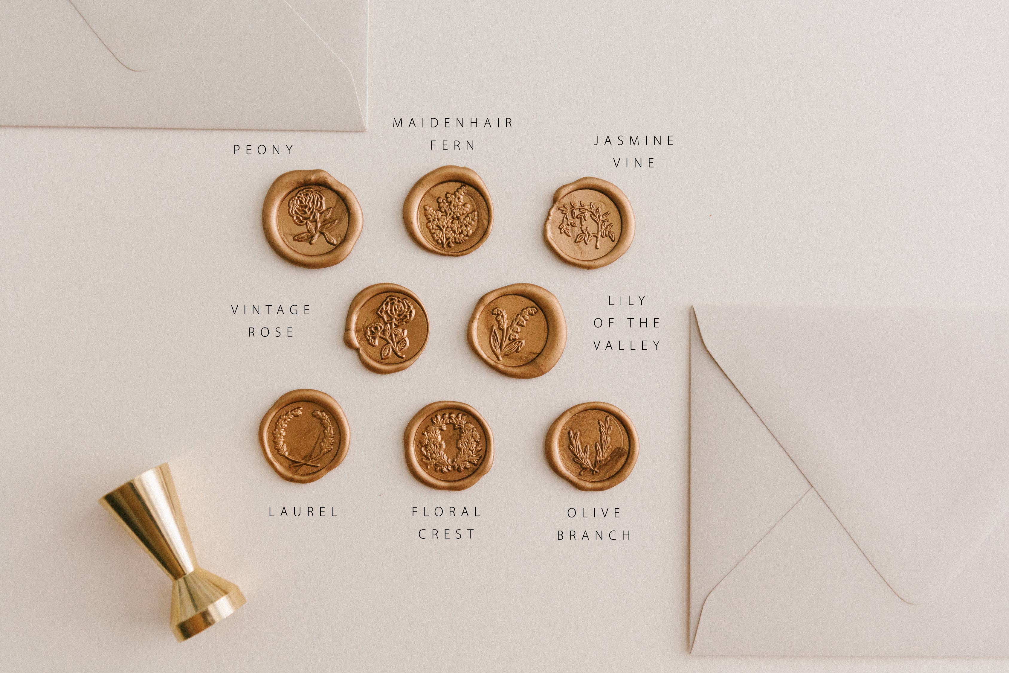 Written Word Calligraphy - Wholesale Rubber/Decorative Stamp - Garden Rose Wax Seal4