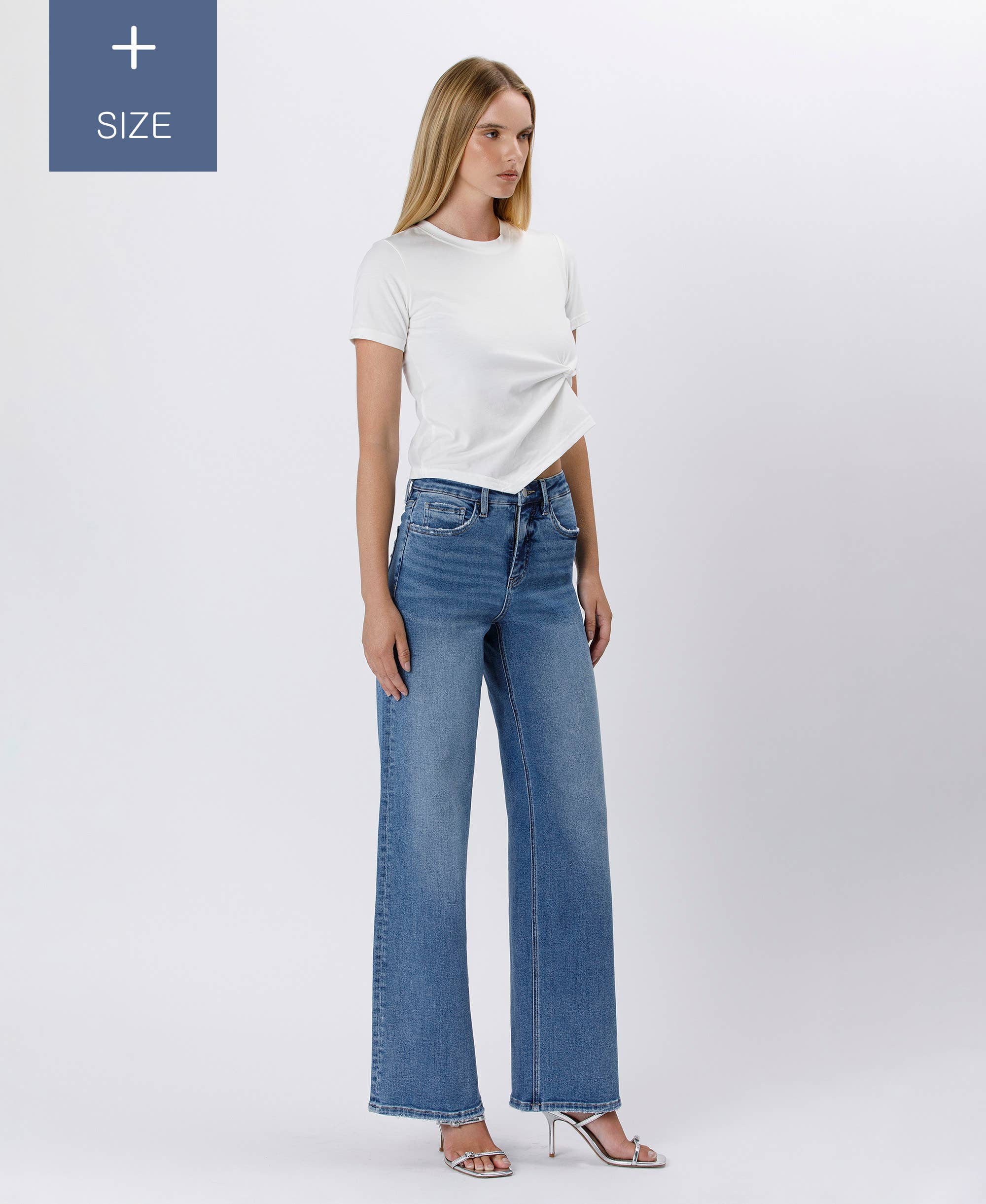 SUPREME PLUS SIZE TUMMY CONTROL SUPER HIGH RISE BAGGY WIDE LV1574-P for wholesale on Faire3