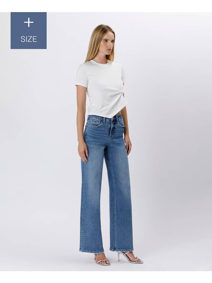 SUPREME PLUS SIZE TUMMY CONTROL SUPER HIGH RISE BAGGY WIDE LV1574-P for wholesale on Faire3