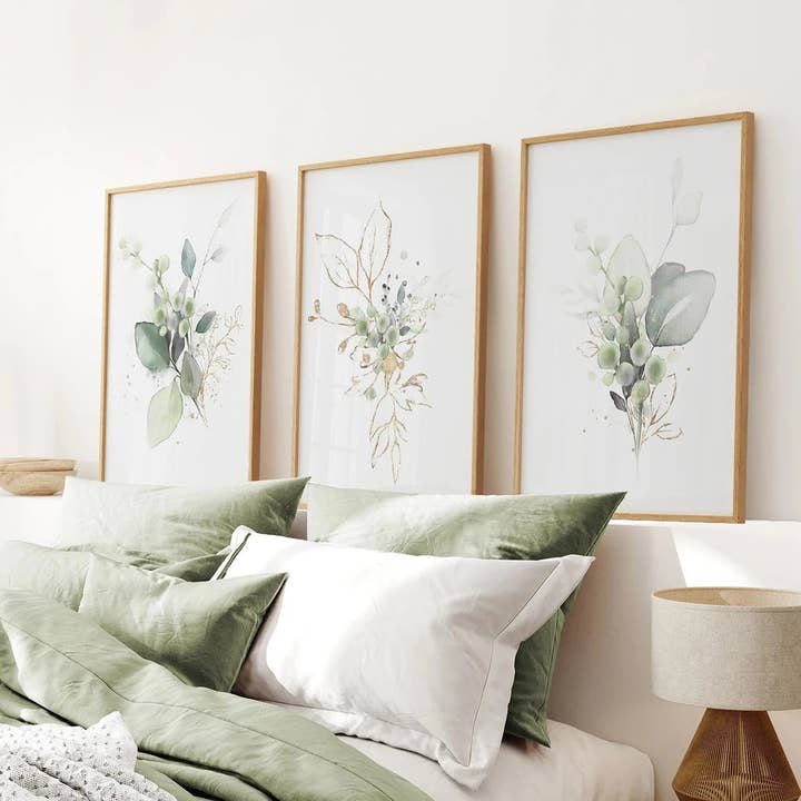 Art Lane - Wholesale Art Print - Green Watercolor Botanical Herbal Wall Art Print