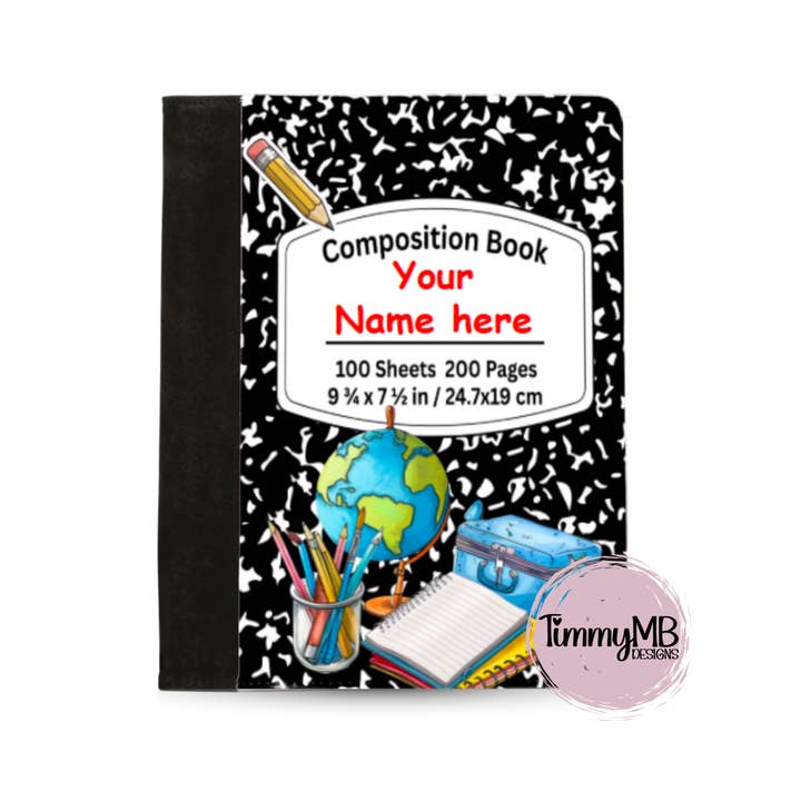 Cahier de Composition : Neutre - Portfolio de Bloc-notes Personnalisé pour la vente par TimmyMB Designs