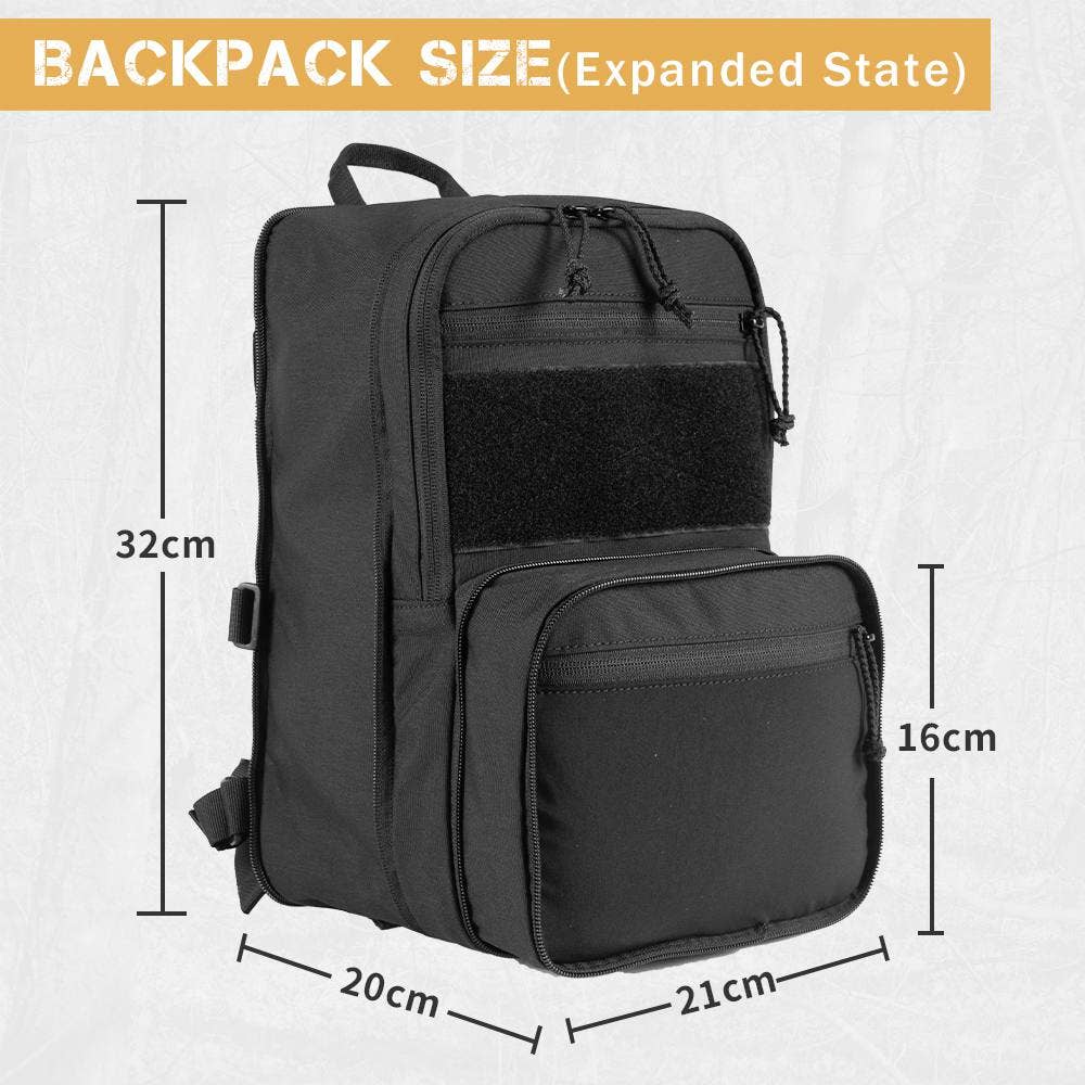 Antarctica Outdoors - Wholesale Backpack - Unisex - Votagoo D3 Flat Pack 2.0 Tactical Expandable Backpack Multi-purposed MOLLE Pack Camo9