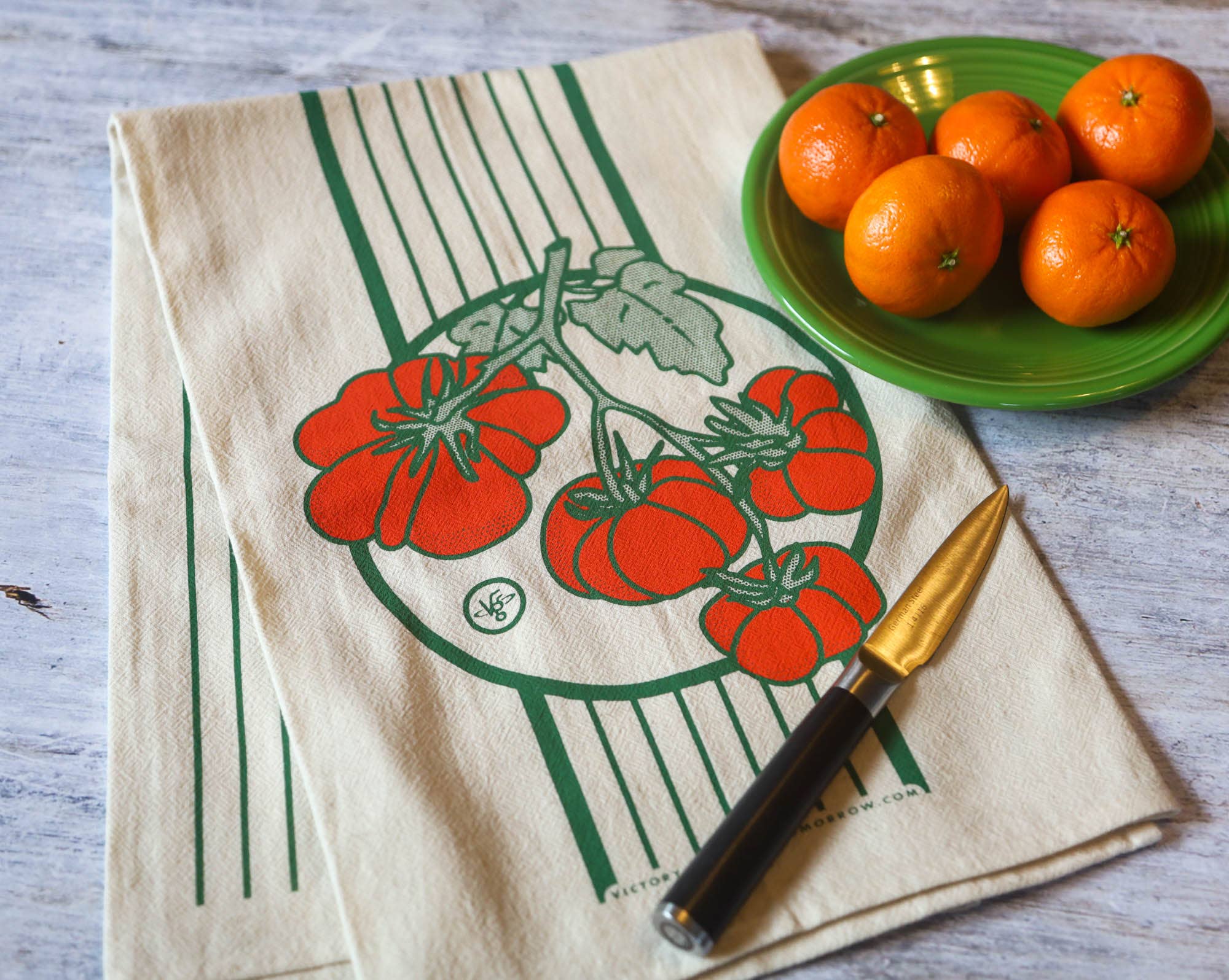 Wirtheim Poster Arts LLC - Wholesale Tea Towel - Tomato Harvest - Floursack Furoshiki Towel1