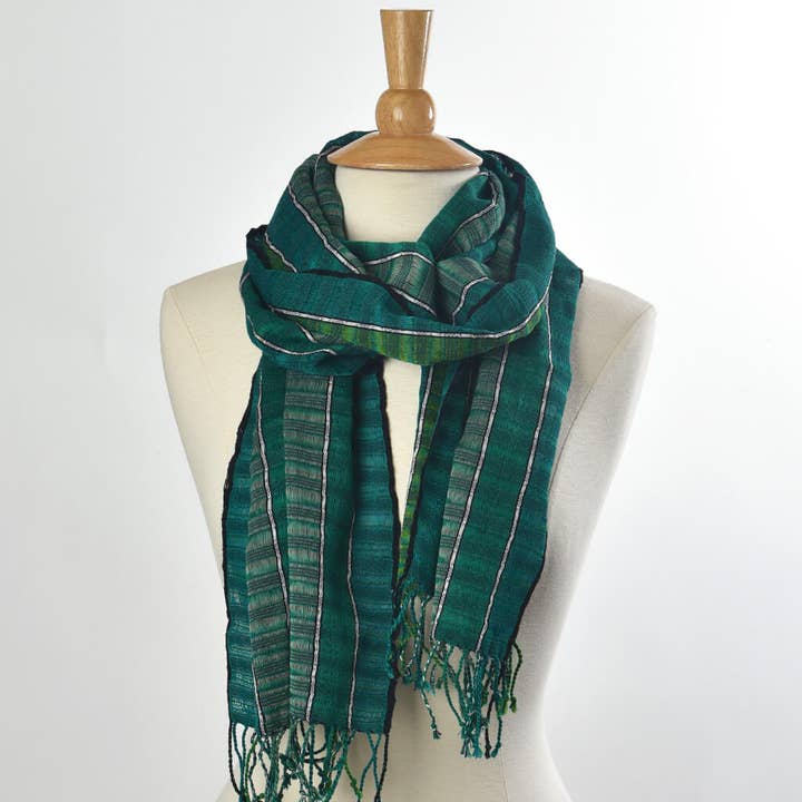 Mayamam Weavers - Wholesale Scarf - Women's - Traditional Fringed Hand Woven Scarf7