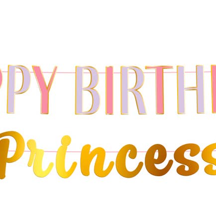 Buchstabengirlande-Set - Hübsche Prinzessin - 1,5 Meter für den Großhandel von Folat BV
