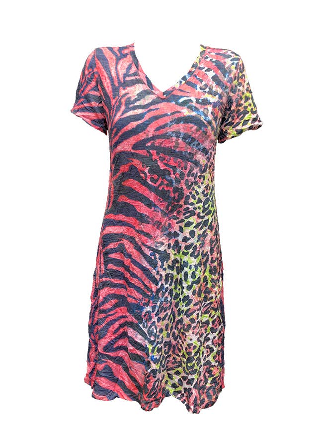 V-RINGAD KLÄNNING - CERISE 8527 för wholesale av David Cline