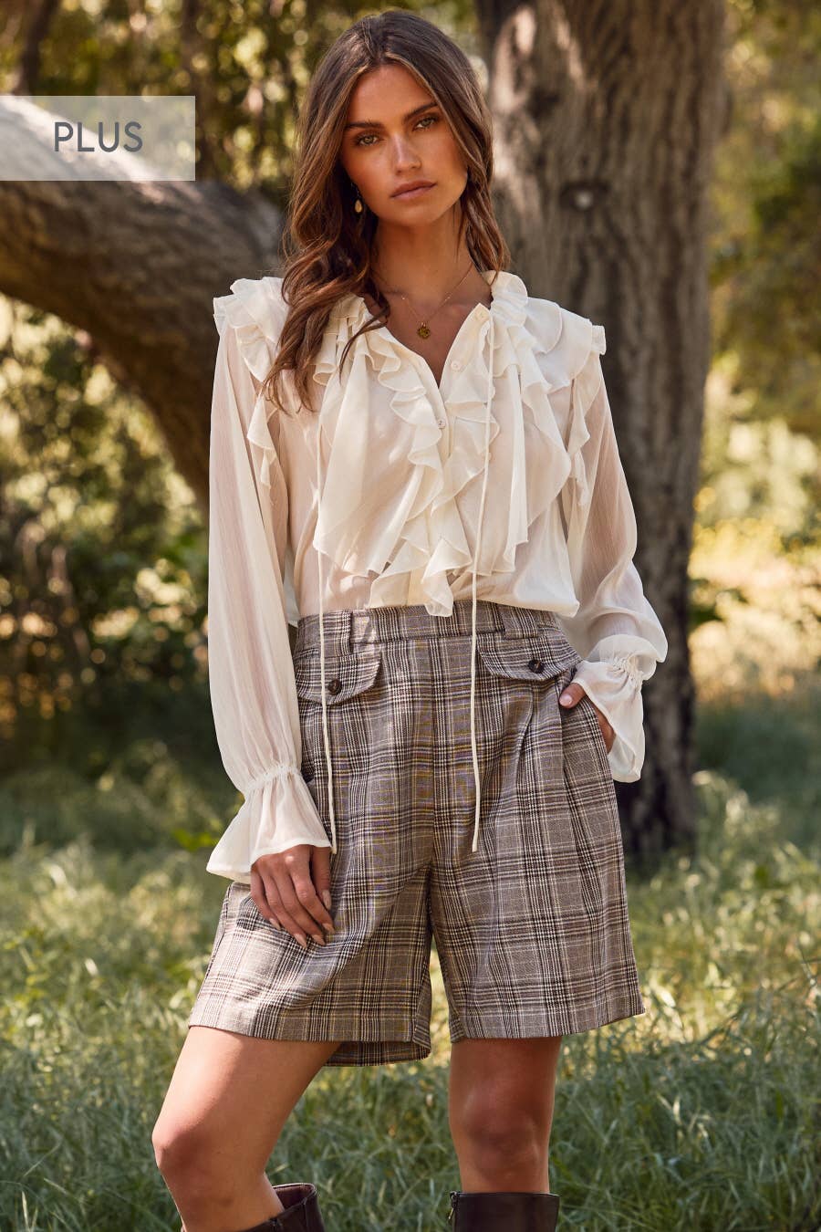 Oddi - Wholesale Blouse - Women's - Plus Sheer Chiffon Blouse1