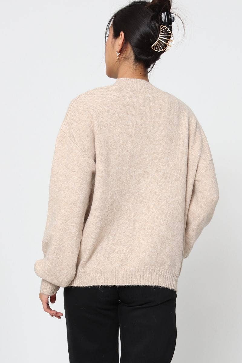 DIX-ONZE - Wholesale Knit Sweater - Women's - Soft Plain Sweater – Round Neck & Long Sleeves19