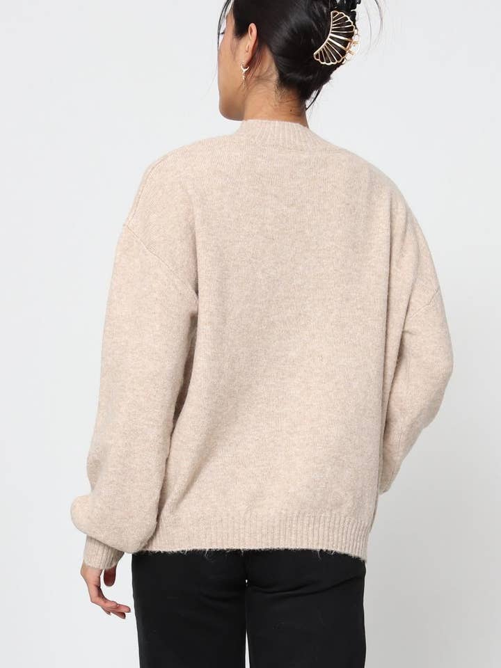 DIX-ONZE - Wholesale Knit Sweater - Women's - Soft Plain Sweater – Round Neck & Long Sleeves19