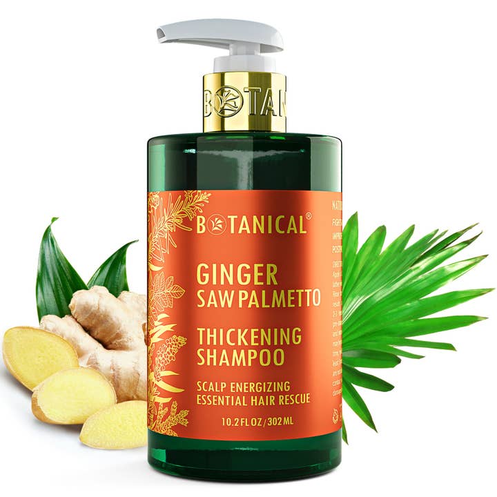 Shampoo For Thinning Hair - Ginger & Saw Palmetto - Scalp Energizing for wholesale by Botanical Green Lab