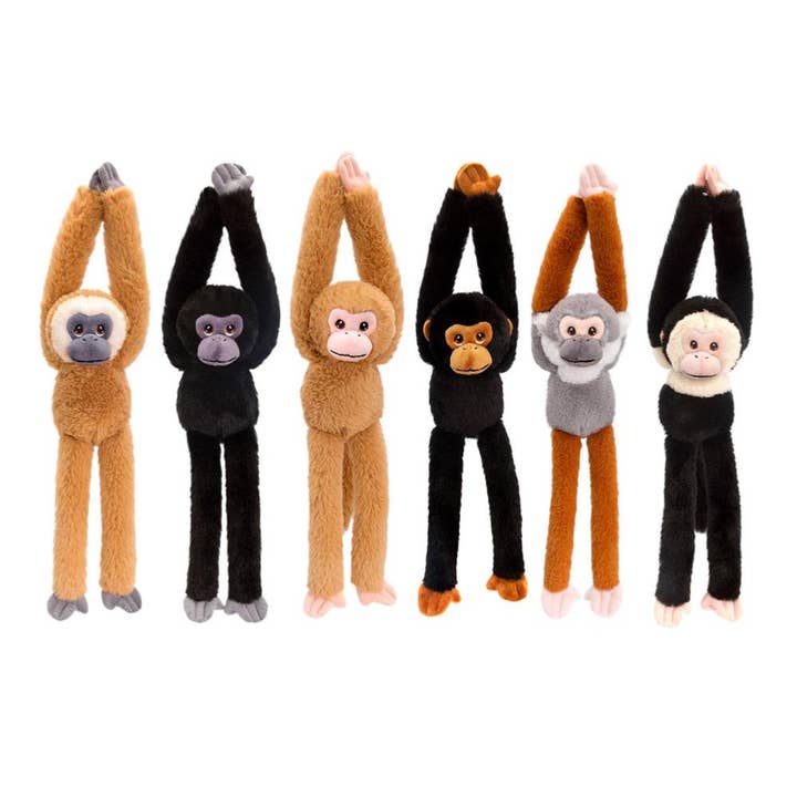 Shared Earth - Wholesale Stuffed/Plush Toy - Kids & Baby - 24 Eco Soft Toys - Hanging Monkey Set