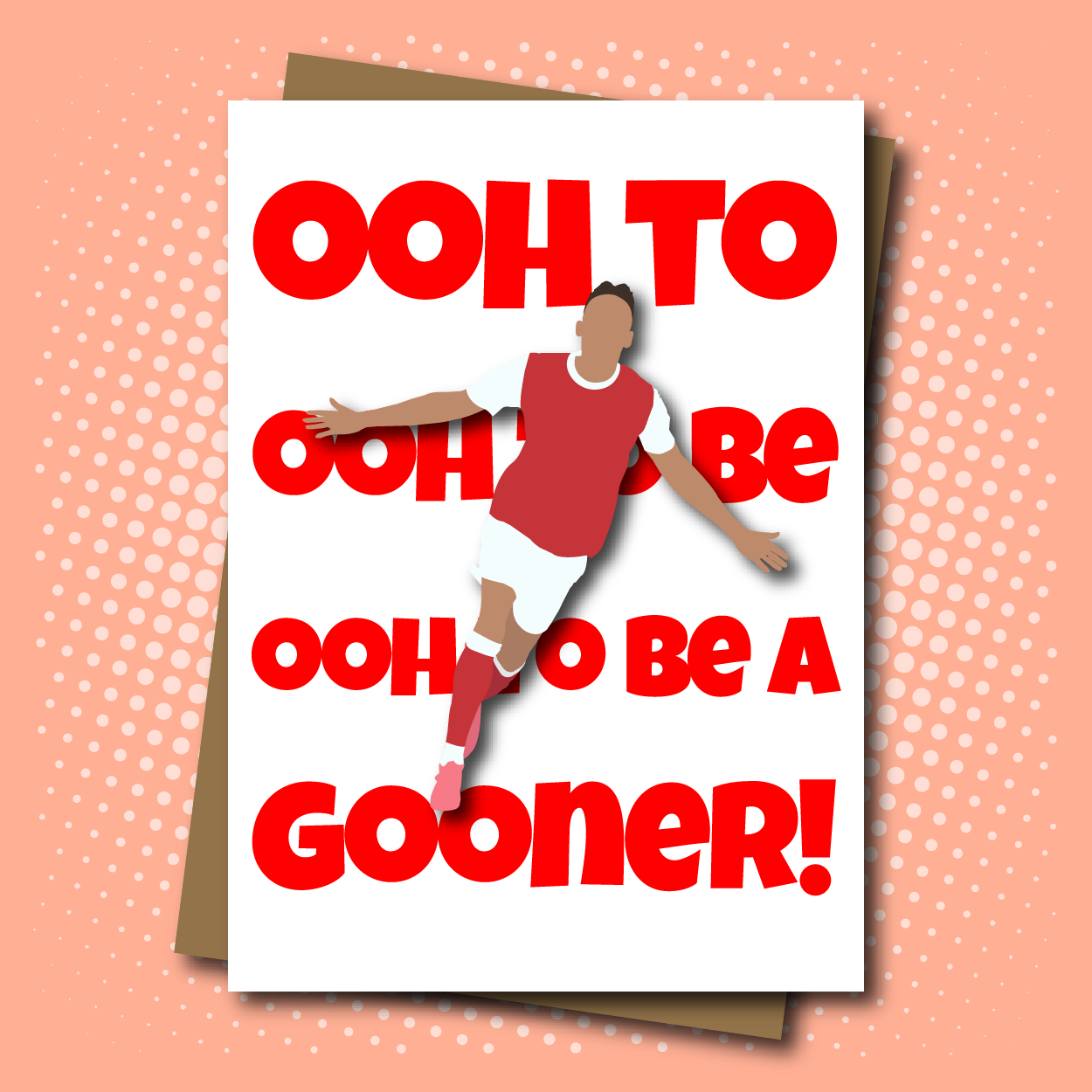 Maya Rose Creations – wholesale Birthday card – Arsenal inspired Aubameyang Birthday Card (Unofficial)0