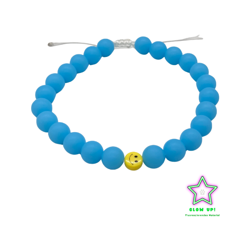Hilde´s Schätze – wholesale Pet collar – Dog – Dog Light Chain "GLOWIE Smile Blue"1