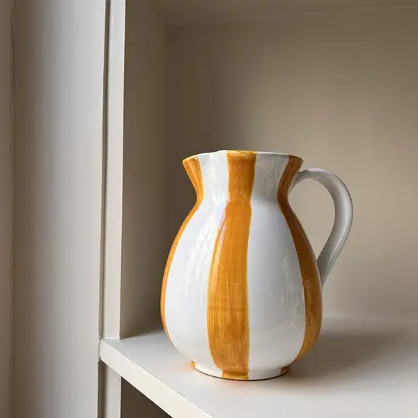 High crafty - Wholesale Carafe - Ocher Scratch Carafe 1L – Handcrafted Ceramic Pitcher from M0