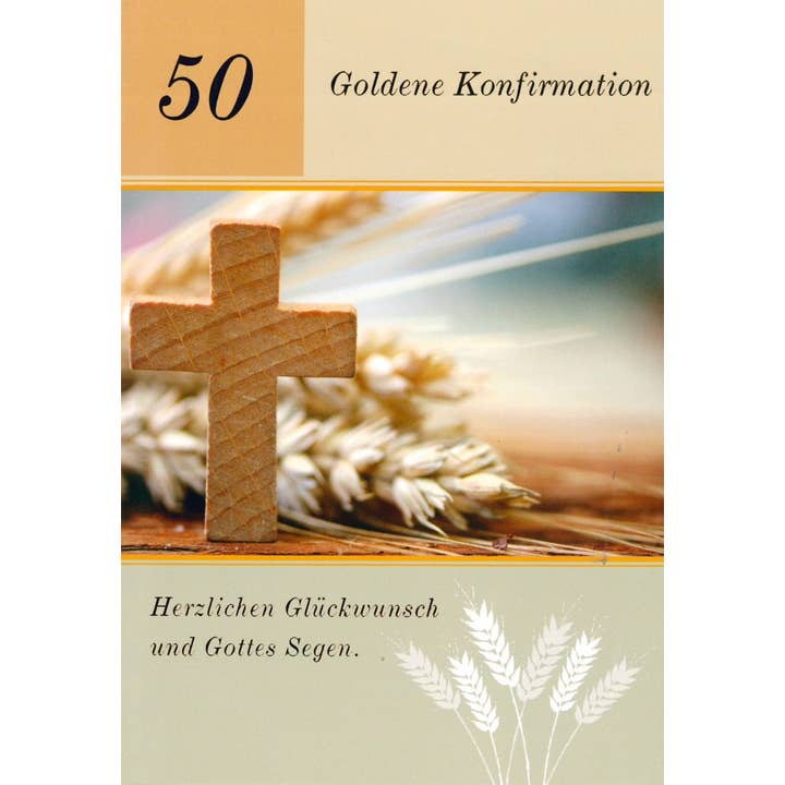 Michel-Verlag GmbH – wholesale Konfirmationskort – Grattis till din gyllene bekräftelse