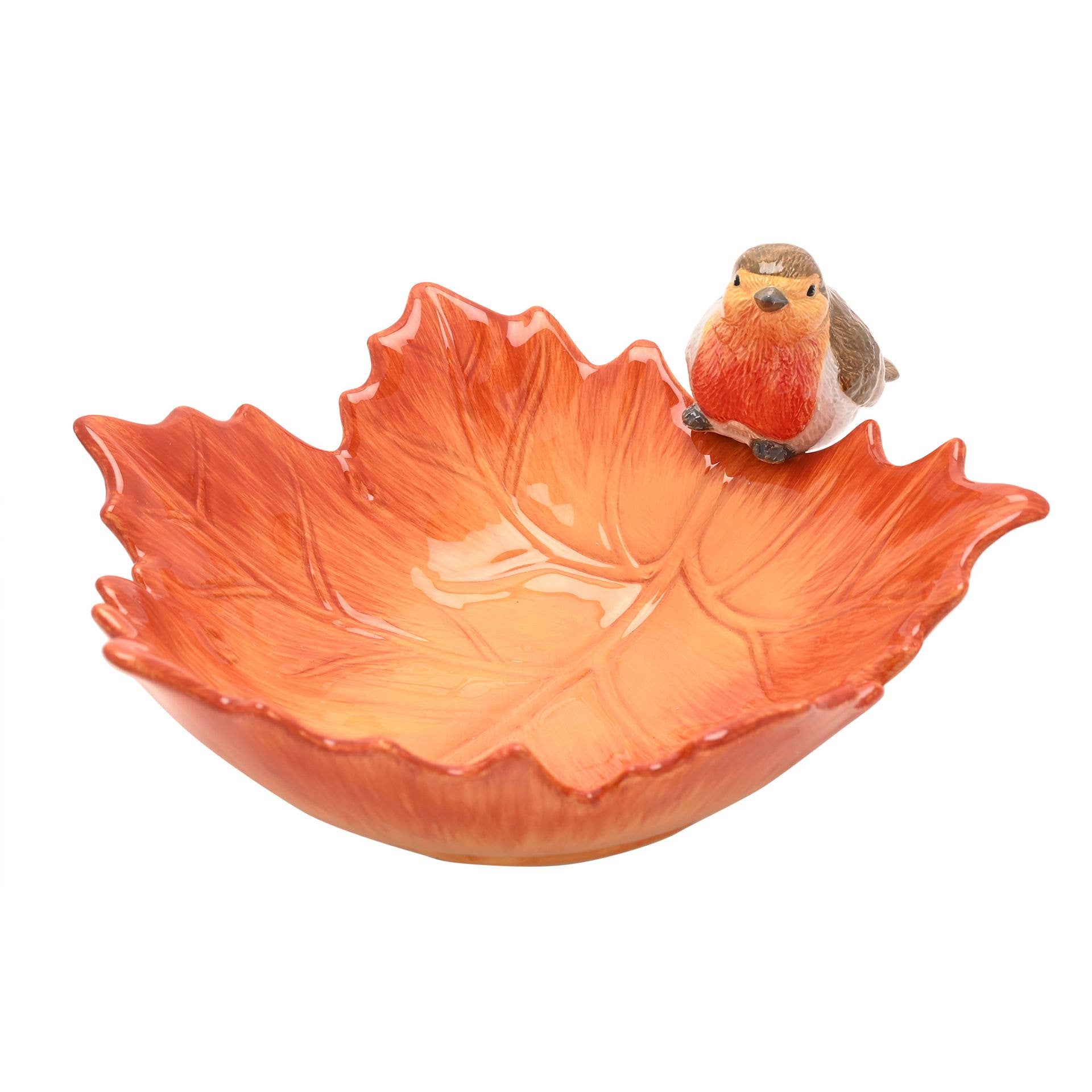 WIDDOP and Co. - Wholesale Serving Utensil - Country Living Robin On A Leaf Serving Bowl1