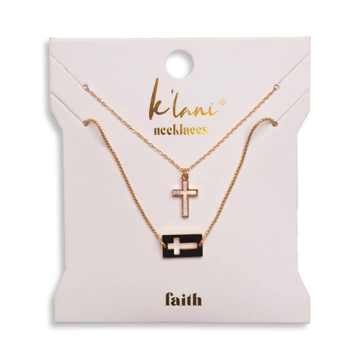 Faith Necklace Set for wholesale by K'lani hair tie bracelets