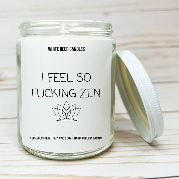 Bougie Zen Je me sens baiser pour la vente par White Deer