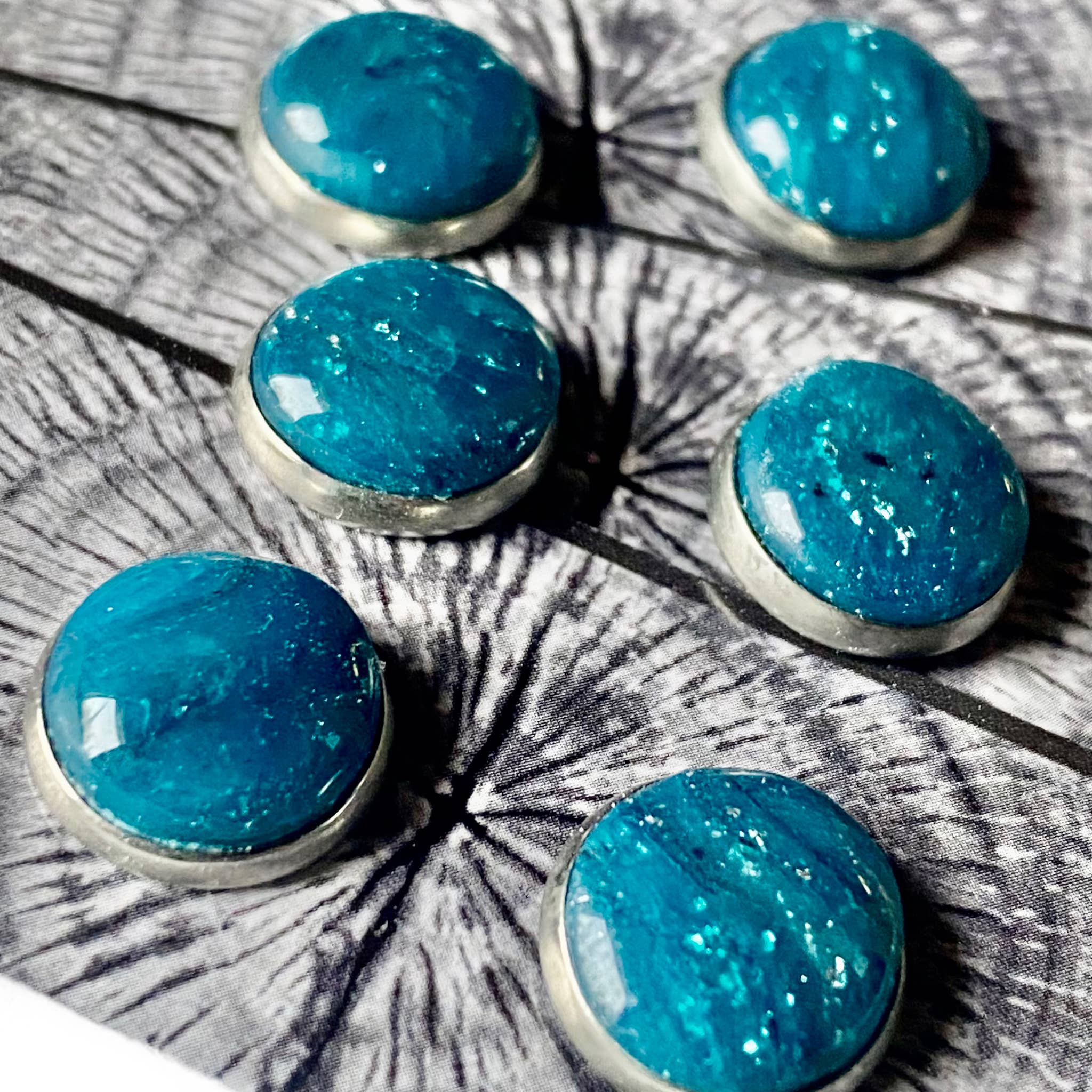 Lazy Pine Clay Design - Wholesale Stud/Post Earrings - Okanogan Blue Framed Stud Sets6