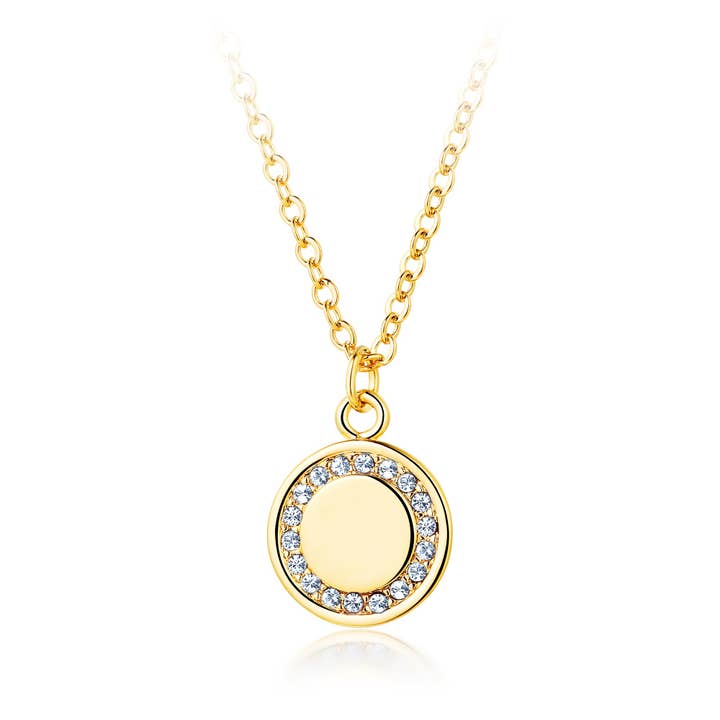 Cosmos Circle Necklace with Swarovski Crystals GP|5-1218GCLR for wholesale by My Jewellery Story