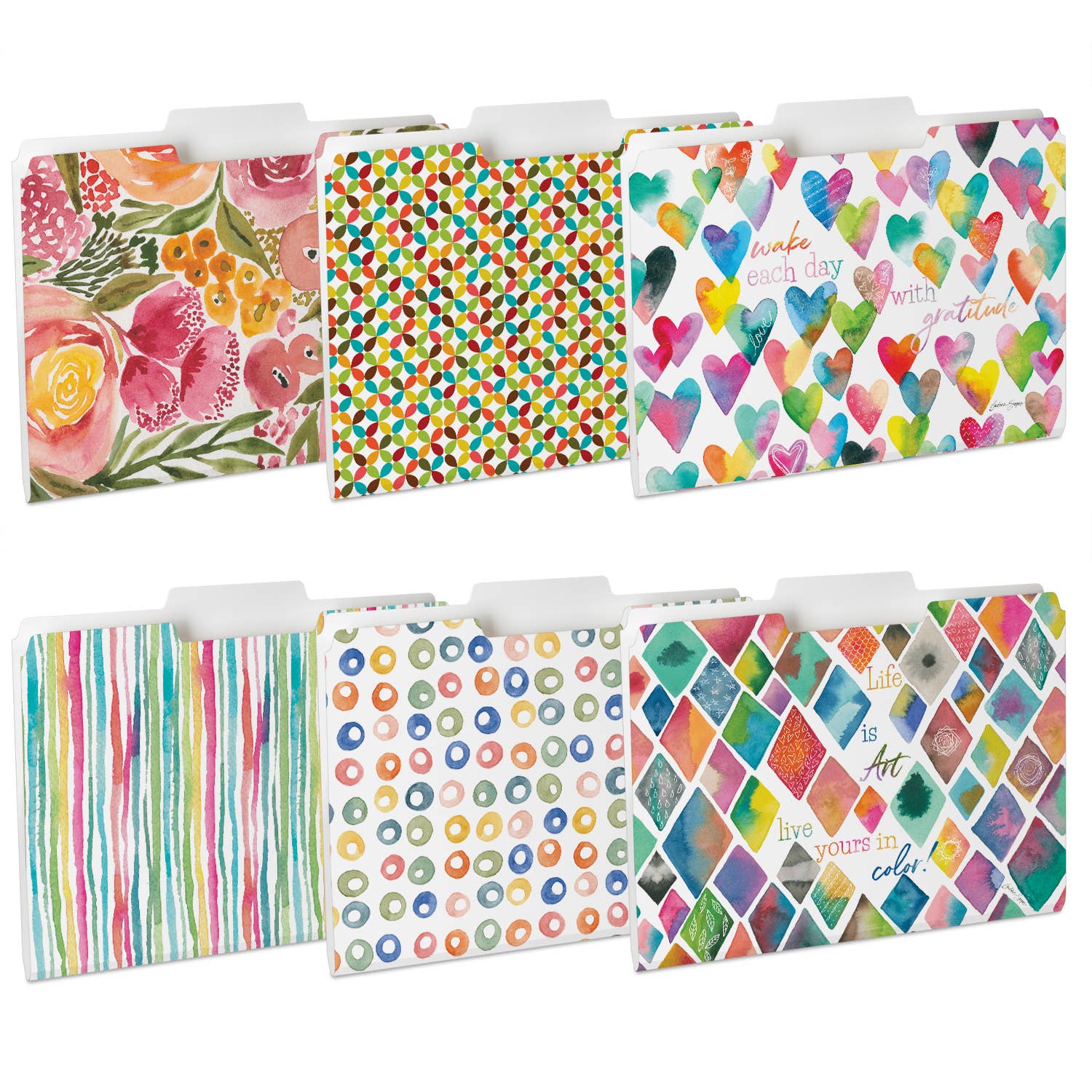 Conimar Promotions - Wholesale Folders - Colorful 6pk Asst. Decorative Reusable File Folders   0