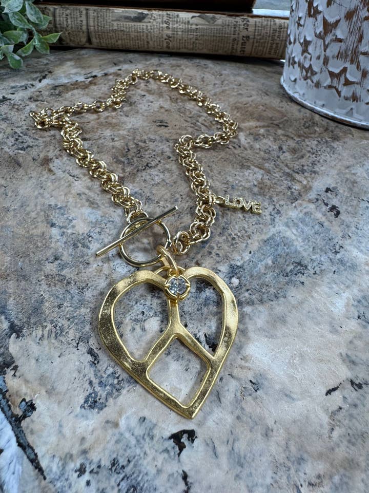 Peaceful Heart Necklace for wholesale by Loulu Designs