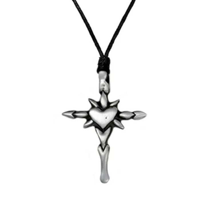 Pewter Cross Necklace 21 - (USA-DDP) for wholesale by Myth & Magik - Silver Jewellery Cavern Wholesale