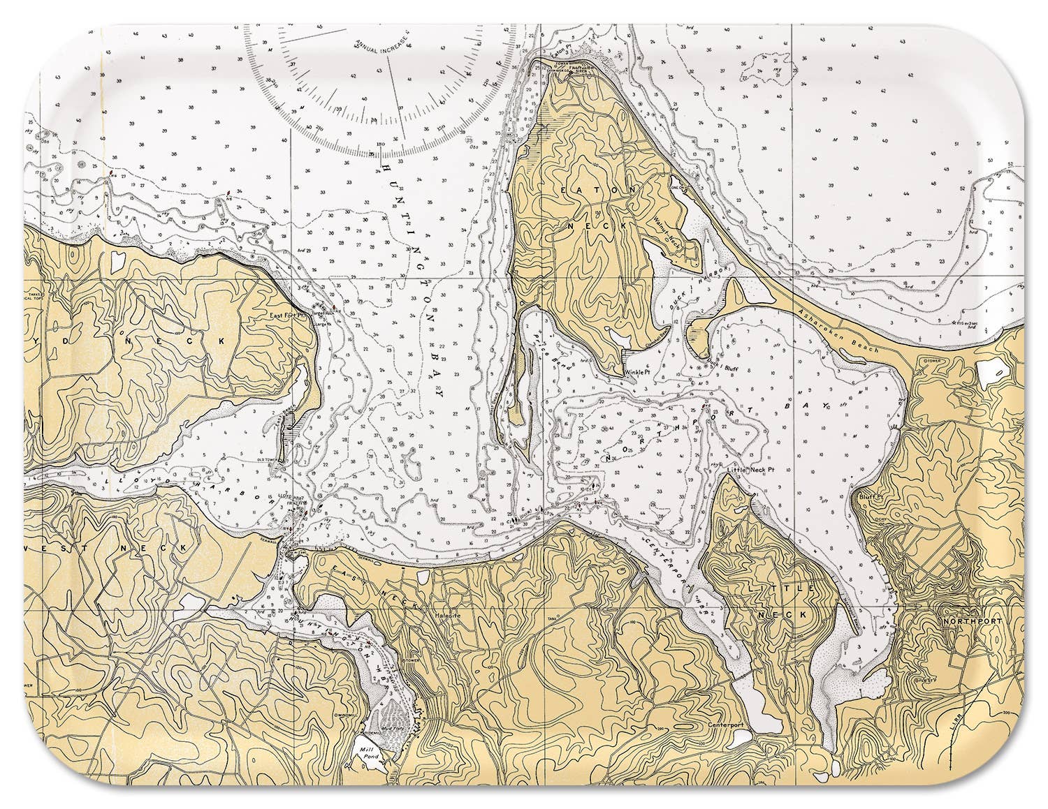 Trays4Us - Wholesale Serving Tray - Custom Vintage Nautical Map Decorative Tray- Any US Location5