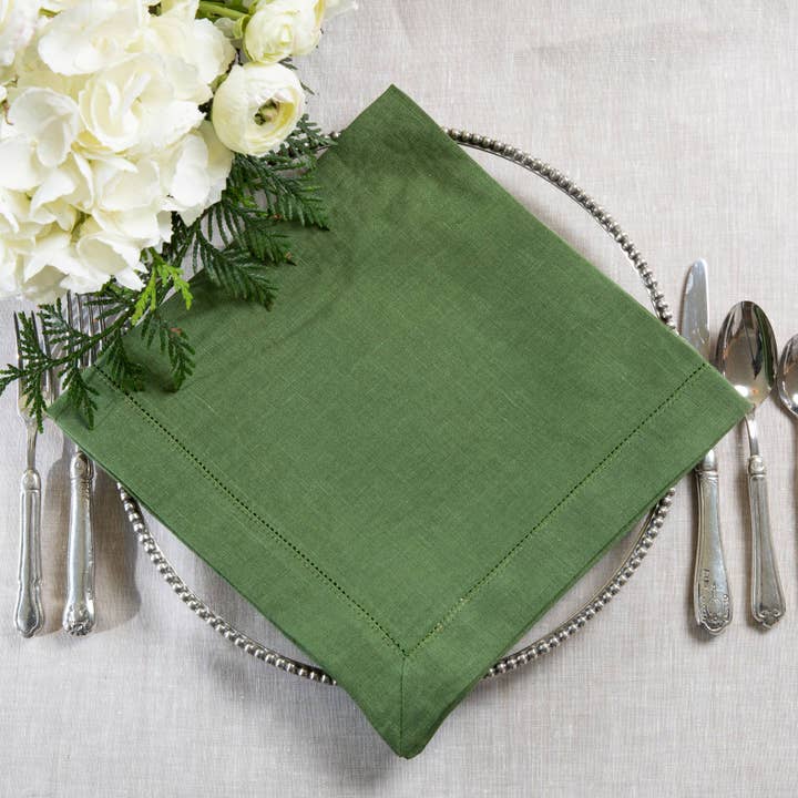 Arte Italica & Crown Linen Designs - Wholesale Dinner & Cloth Napkin - Hemstitch Large Napkin