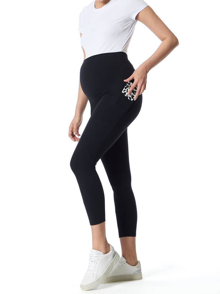 Leggings de maternidad Active Overbelly Side Pocket 7/8 para venta al por mayor de Soon Maternity