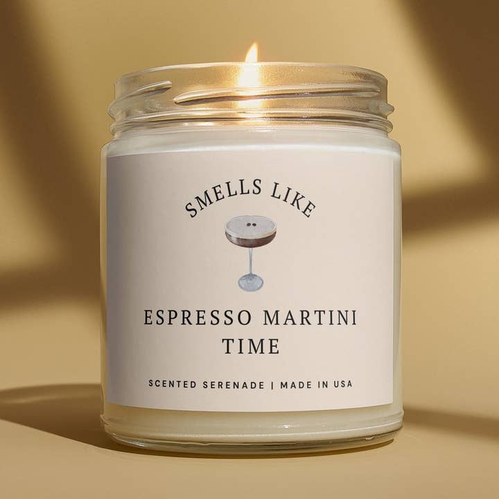 Espresso Martini Candle Tini Time Era Gift for Her for wholesale by Scented Serenade
