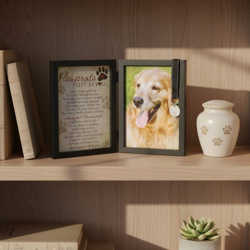 The Grandparent Gift Co. Inc. - Wholesale Picture Frame - Pawprints Left By You Pet Memorial Frame for  Dog 60702
