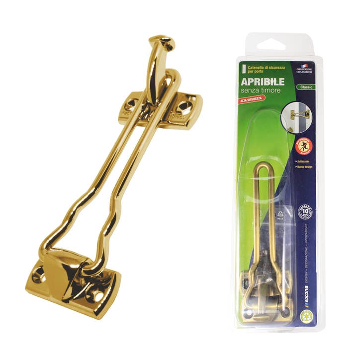Classic Golden Steel Safety Hook BL 1 Stykke for engroshandel hos Idea Casa