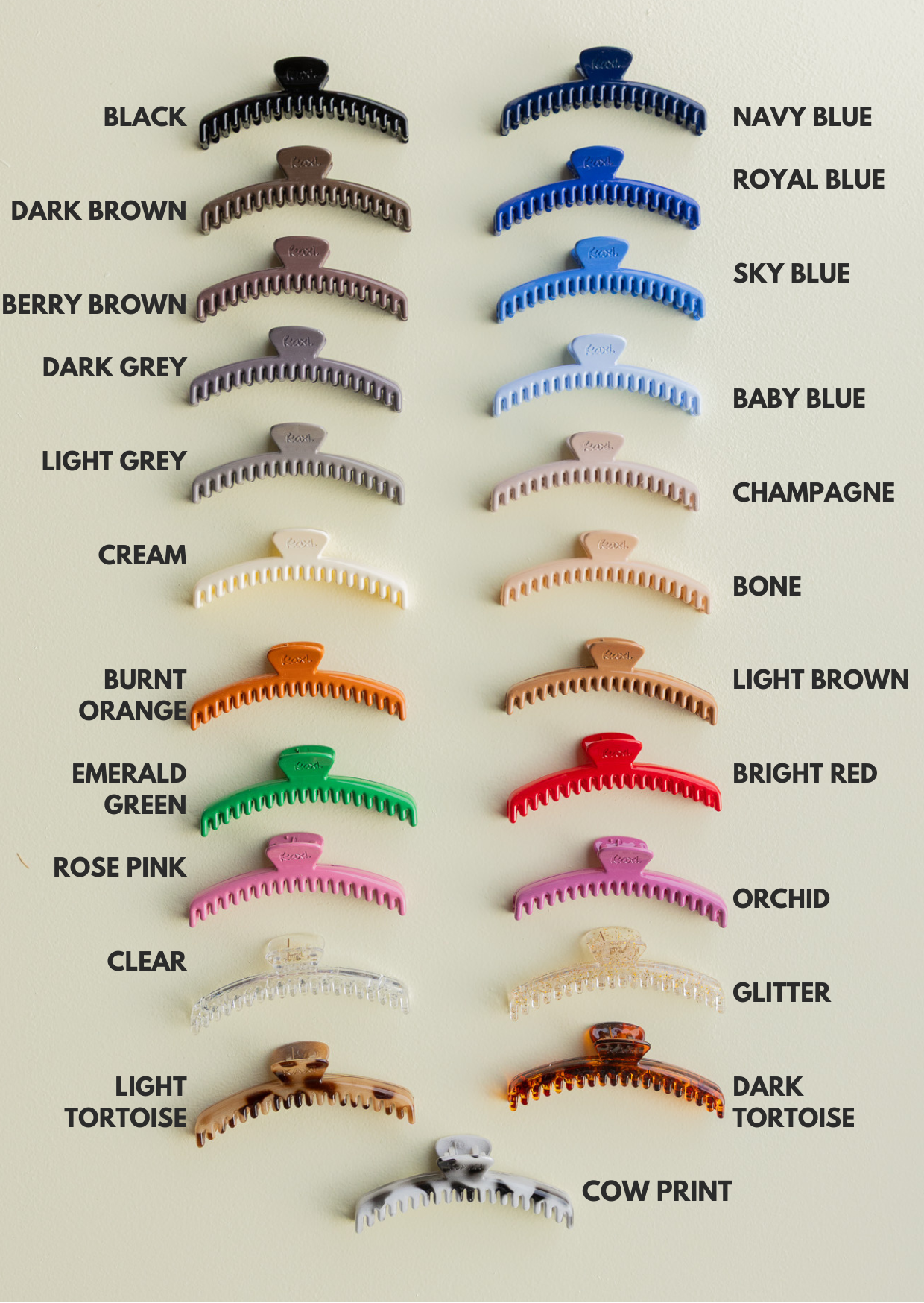 KAXI - Wholesale Hair Clip - Women's - Shiny Midi Hold Everything Claw20