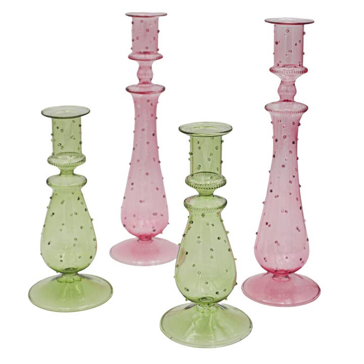 Ro’Table NYC - Wholesale Candle Holder - Rose Garden Dotty Candle Holder - Pair