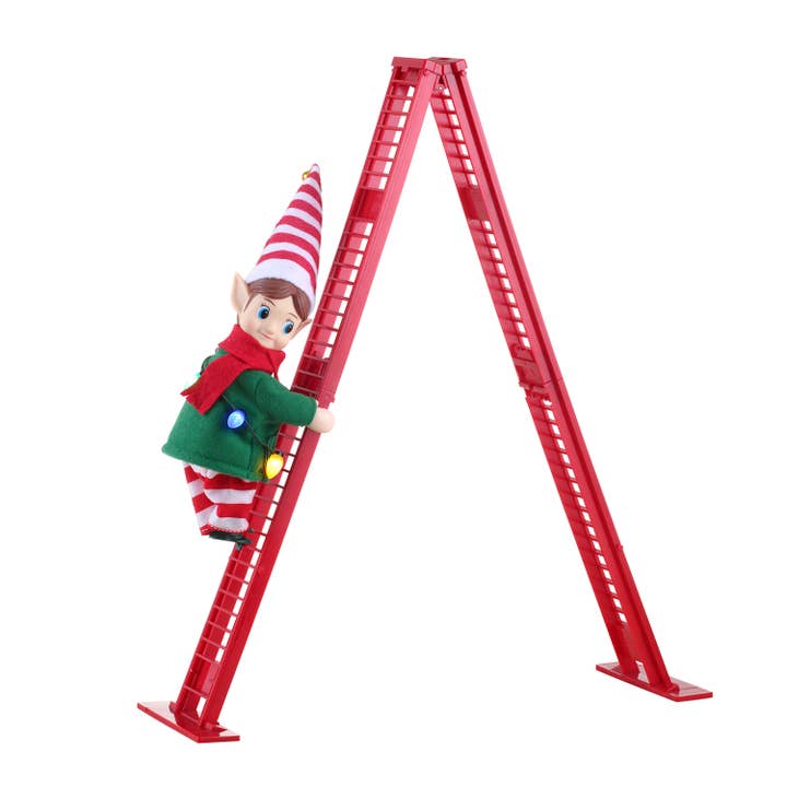 Mr. Christmas - Wholesale Christmas Decoration - Tabletop Climber - Elf With Double Ladder