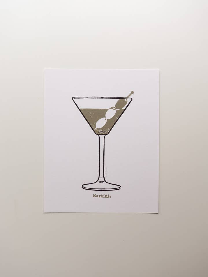 Martini-Cocktail-Reproduktionsdruck für den Großhandel von Sharell Katelynn