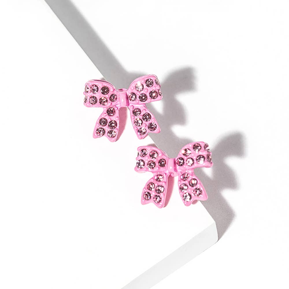 Sensibling Corp. - Vente Clous d'oreille - Boucles d'oreilles clous nœud en strass cristal37