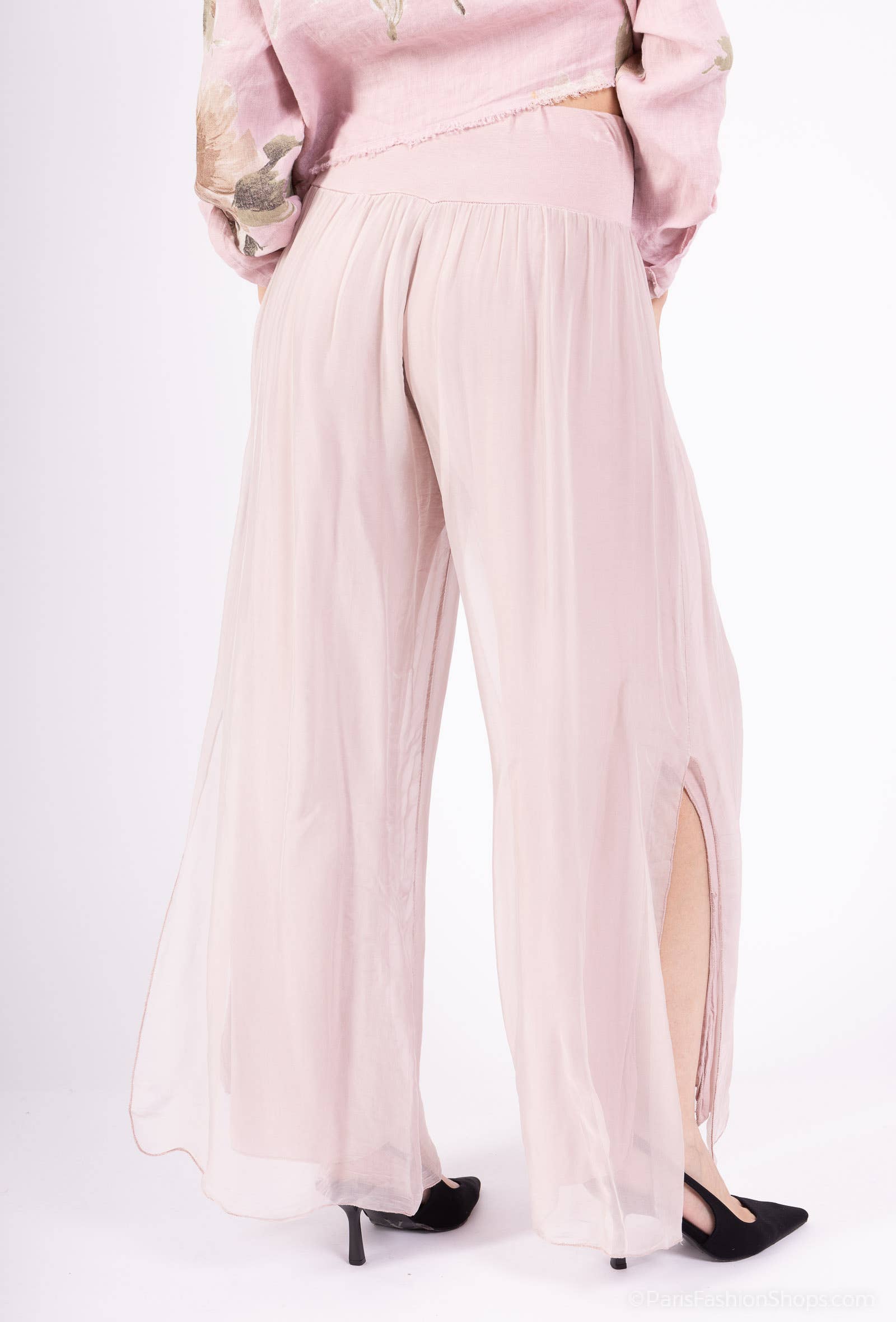 Shyloh - Vente Pantalon – femme - Pantalon soie ouvert sur les côtés du bas 204642