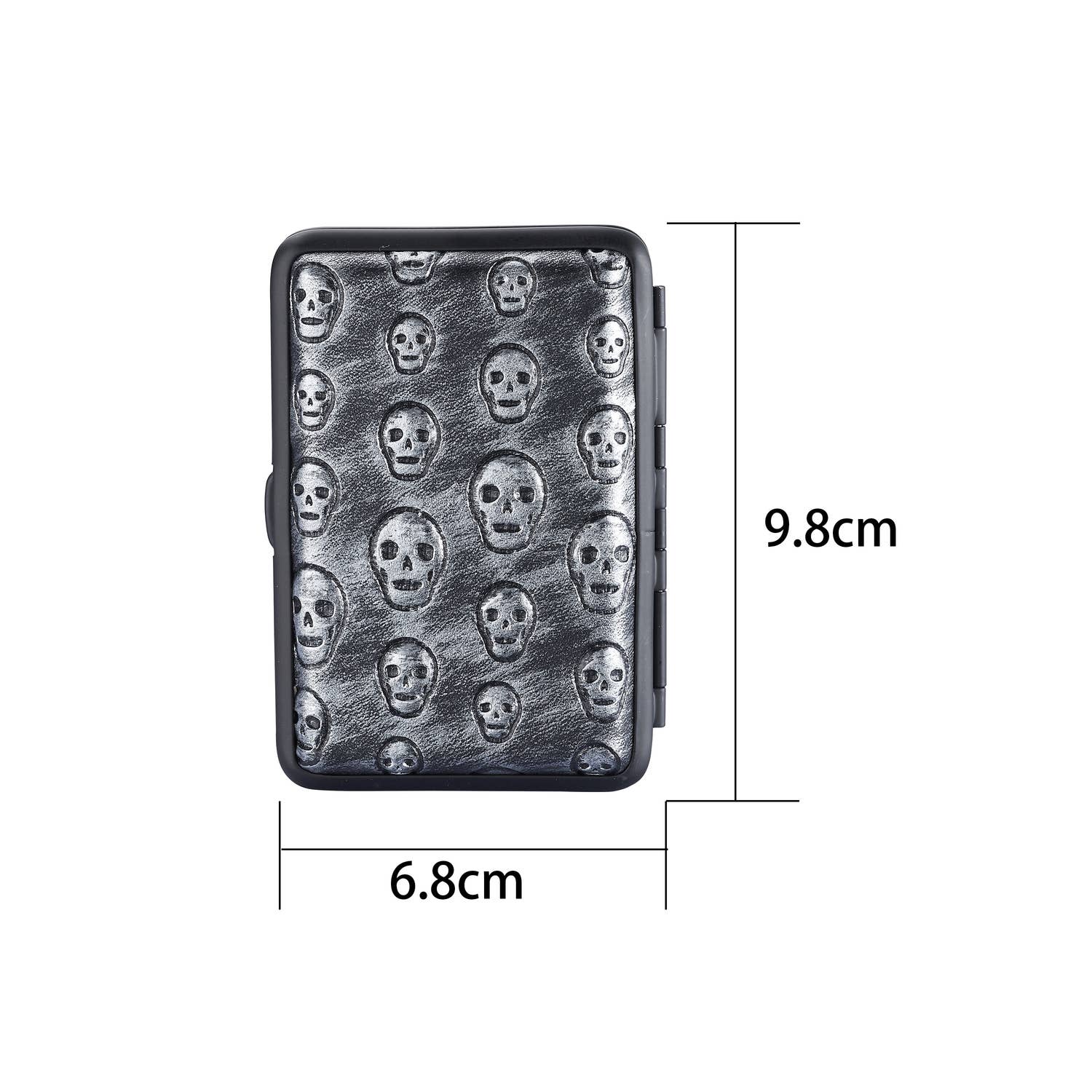 Champ by Polyflame - Wholesale Cigarette Case - Engraved skull cigarette case x124