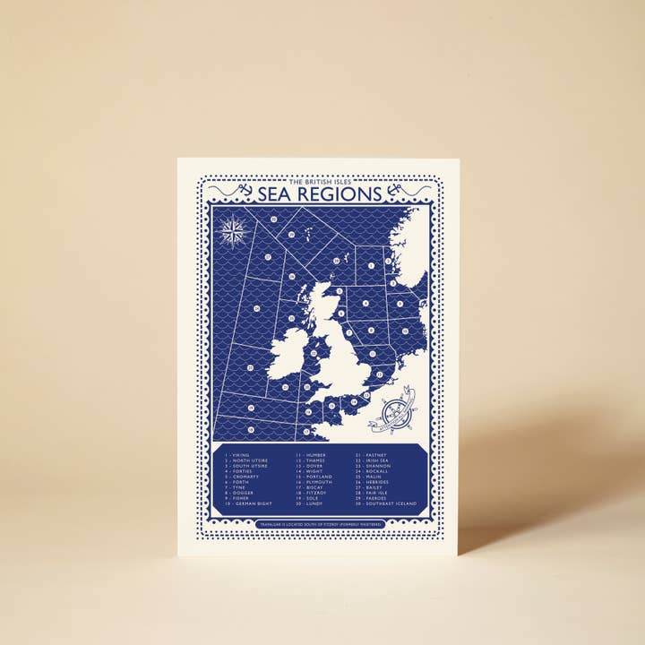 Pressed and Folded - Wholesale Everyday Greeting Card - Sea Regions Greeting Card