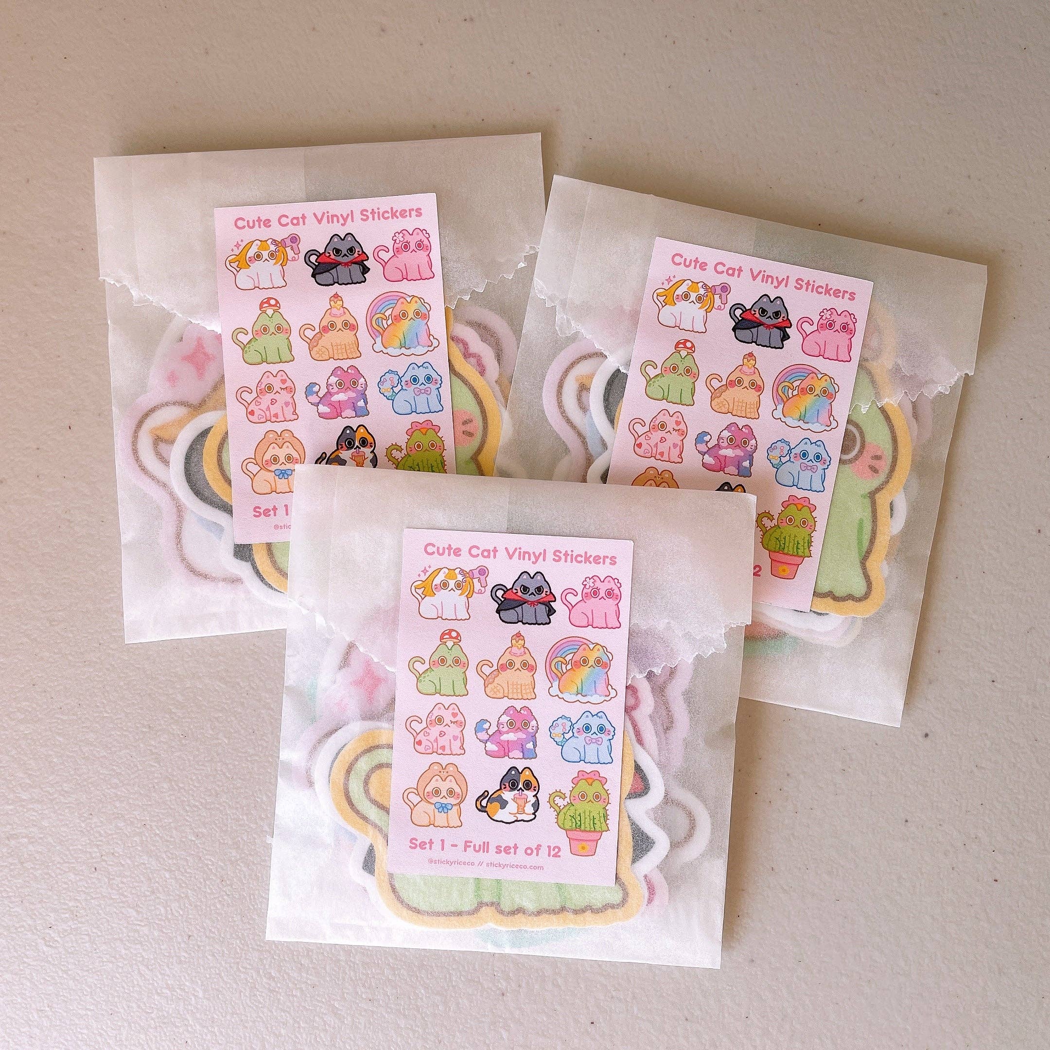 StickyRiceCo - Wholesale Sticker - Cat Stickers11