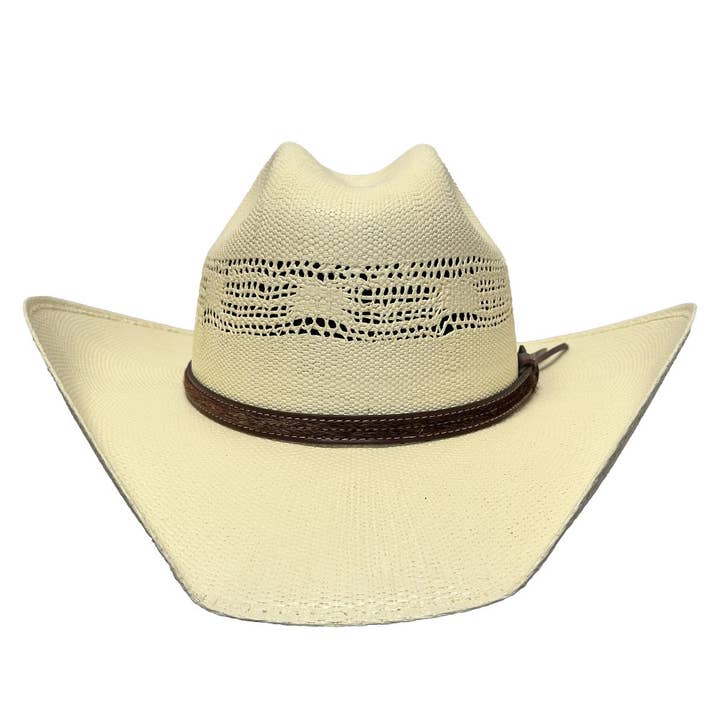 Ivory Cowboy Country Straw Hat for wholesale on Faire