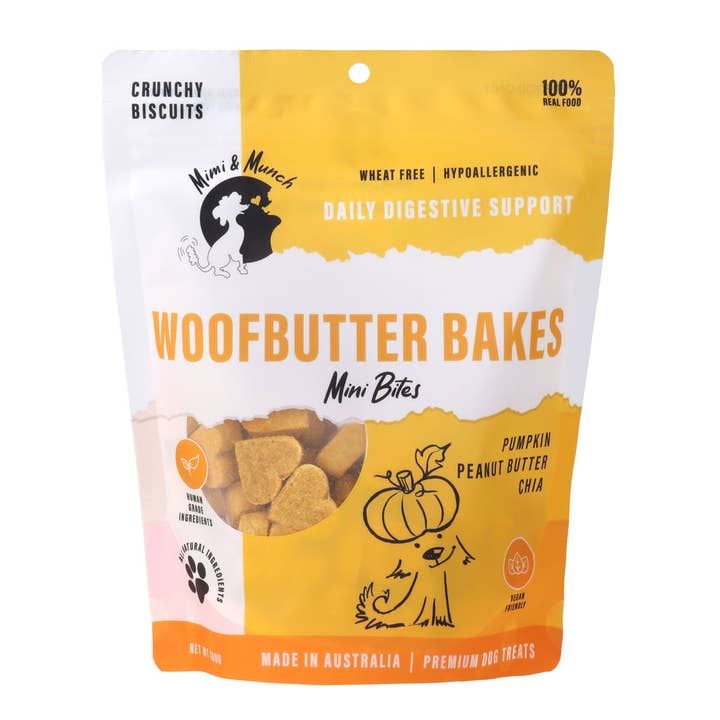 Mimi & Munch Woofbutter Bakes Natural Dog Treats for wholesale by Mimi & Munch