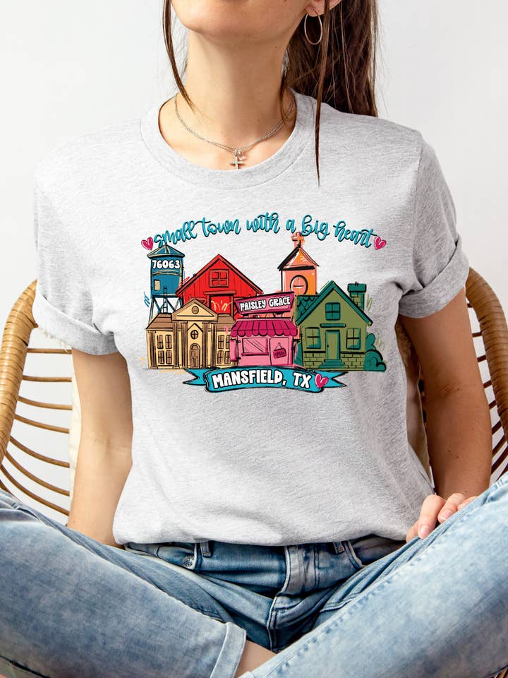 Forty One Threads Wholesale - Wholesale T-Shirt (Graphic) - Women's - Small Town, Big Heart Custom T-shirts1