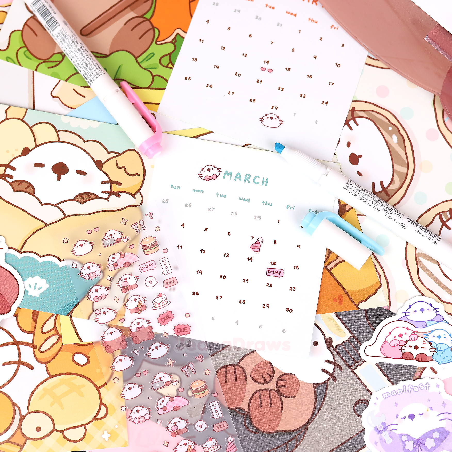 JeanaDraws - Wholesale Calendar - 2024 Lakko Acrylic Calendar6