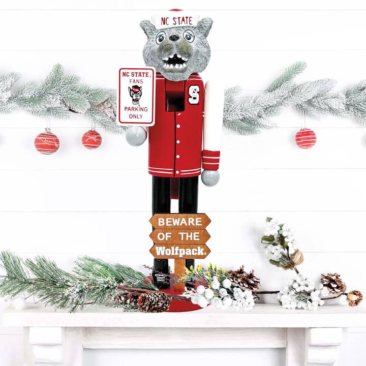 Santa’s Workshop Inc. - Wholesale Holiday Nutcracker - 12" North Carolina State Beware of the Wolfpack Nutcracker3