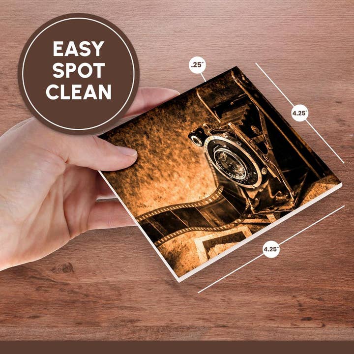 3dRose - Wholesale Coasters - 3dRose, Image of Old Grungy Film Camera, Coaster6